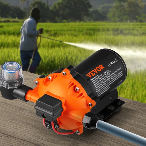 Water Diaphragm Pump 12V DC 55 GPM Flow 70 PSI Rated Pressure 40100