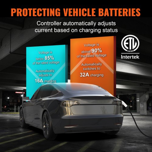 Level 2 Portable EV Charger 32 Amp 240V Electric Vehicle Charger with 28