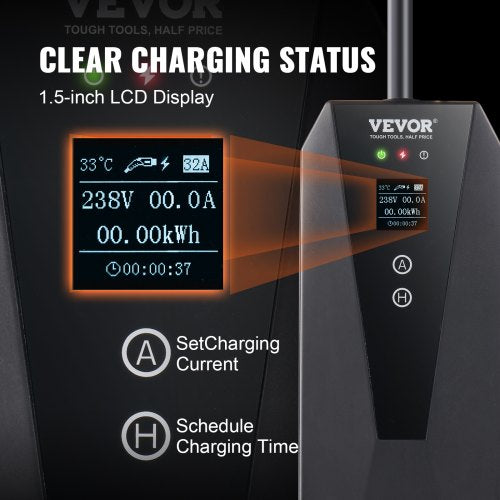 Level 2 Portable EV Charger 32 Amp 240V Electric Vehicle Charger with 28