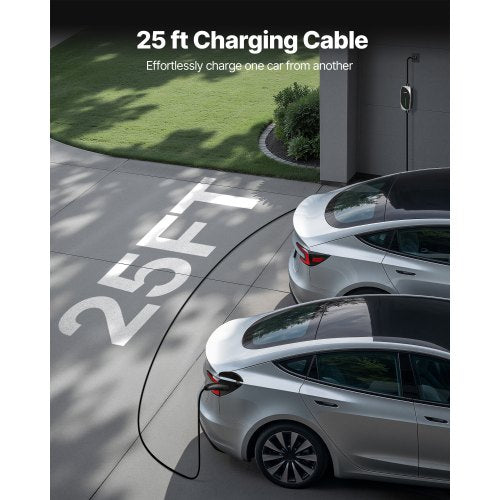 Level 12 Tesla Charger 16 Amp Portable Electric Car EV Charger with 25 ft