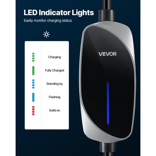 Level 12 Tesla Charger 16 Amp Portable Electric Car EV Charger with 25 ft