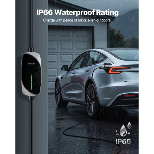 Level 12 Tesla Charger 16 Amp Portable Electric Car EV Charger with 25 ft
