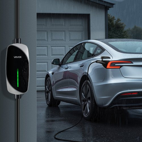 Level 12 Tesla Charger 16 Amp Portable Electric Car EV Charger with 25 ft