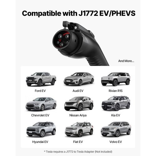 Level 2 EV Charger 32 Amp Adjustable Current 240V Electric Vehicle