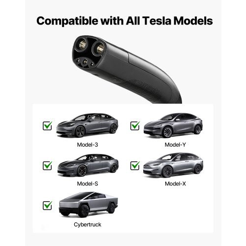 Level 2 Tesla Charger 32 Amp Adjustable Current 240V Portable Home