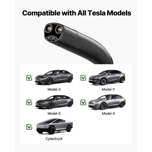 Level 2 Tesla Charger 40 Amp Adjustable Current 240V Portable Home