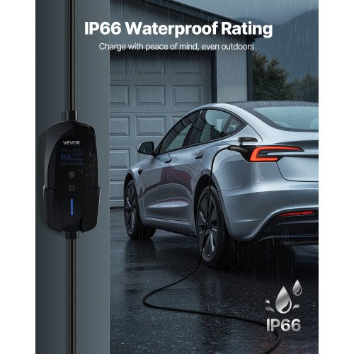 Level 2 Tesla Charger 40 Amp Adjustable Current 240V Portable Home