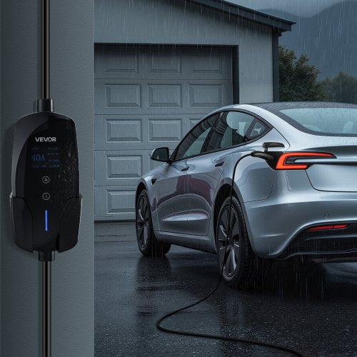 Level 2 Tesla Charger 40 Amp Adjustable Current 240V Portable Home