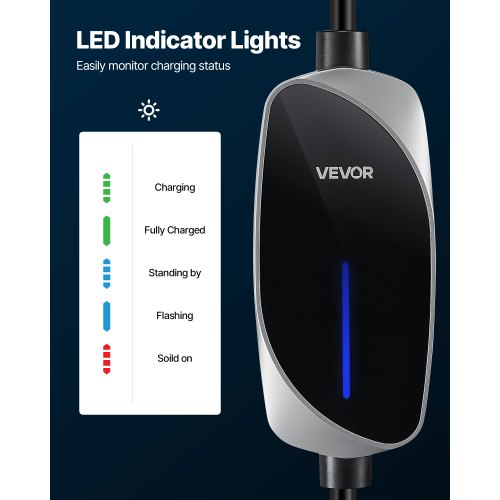 Level 12 EV Charger 16 Amp Electric Vehicle Portable Charger with 25 ft