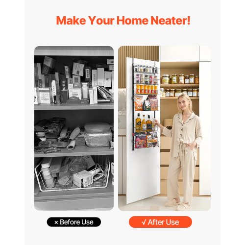 Over the Door Pantry Organizer 6Tier Pantry Organization and Storage
