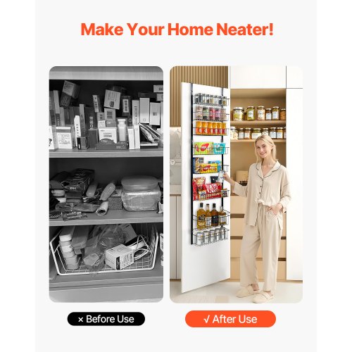 Over the Door Pantry Organizer 8Tier Pantry Organization and Storage