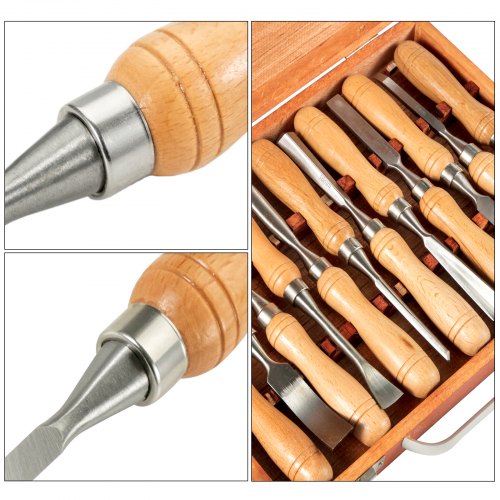 12Piece Wood Lathe Chisel Set 375 Blade Woodworking Carving Tools