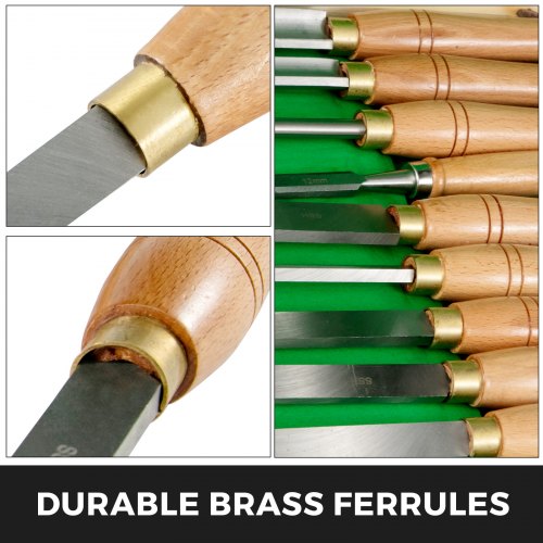 8 Piece Wood Lathe Chisel Set HSS Steel Wood Carving Cutting Tools for Hardwood