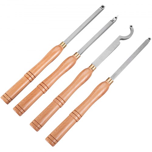 Wood Turning Tools for Lathe 4 PCS Set Carbide Lathe Tools with Diamond
