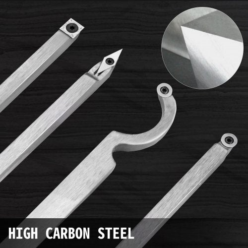Wood Turning Tools for Lathe 4 PCS Set Carbide Lathe Tools with Diamond