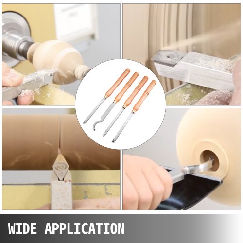 Wood Turning Tools for Lathe 4 PCS Set Carbide Lathe Tools with Diamond