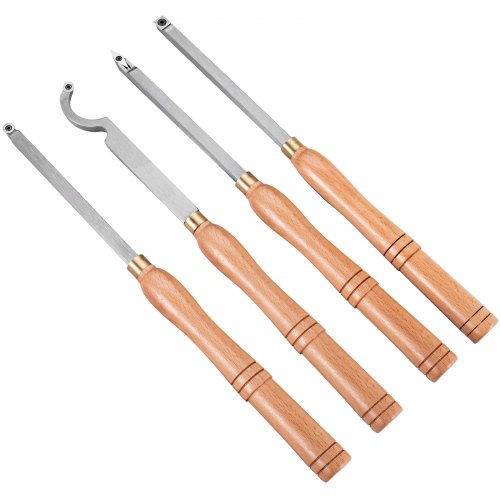 Wood Turning Tools for Lathe 4 PCS Set Carbide Lathe Tools with Diamond