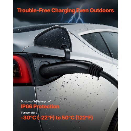 Ev Charger Extension Cable For Tesla 48Amp 40 Ft Max 240V 1152 Kw With Nacs