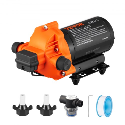 Water Diaphragm Pump 110V AC 33 GPM Flow 45 PSI Rated Pressure 4080