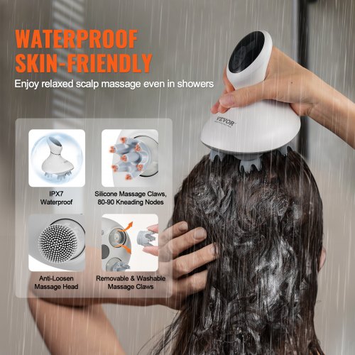 Electric Scalp Massager Rechargeable Head Massager Waterproof Portable – 7 W