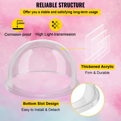 205 Diameter Candy Floss Cover for Candy Floss Maker Machine 52cm Dome