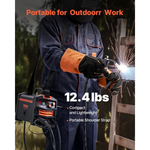 MIG Welder 130Amp Synergic Mig Welding Machine 110V Gasless Flux Core