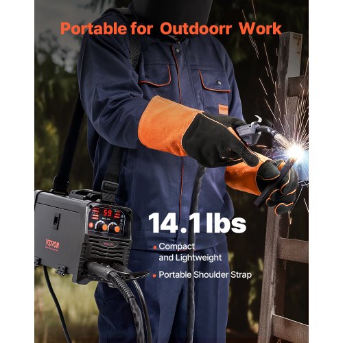 MIG Welder 130Amp Synergic Mig Welding Machine 3in1 Flux Core