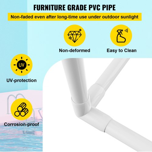 Towel Rack 5 Bars Outdoor PVC Towel Holder Freestanding Pool Towel Hanger