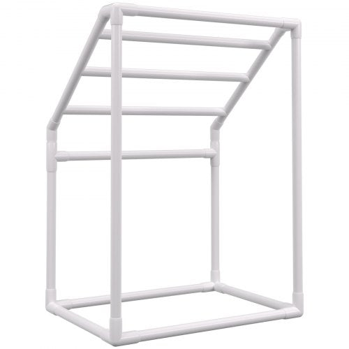 Towel Rack 5 Bars Outdoor PVC Towel Holder Freestanding Pool Towel Hanger