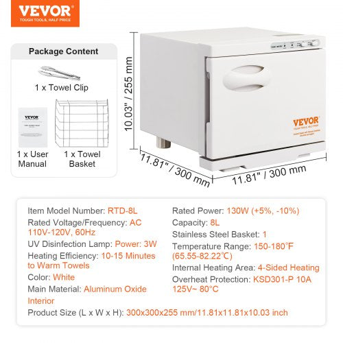Hot Towel Warmer 8L Spa Hot Towel Warmer Cabinet 2in1 Towel Warmer