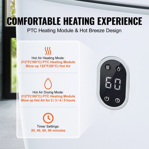 Towel Warmer 35L Towel Warmer Bucket with Drying Modes25h Heating Mode