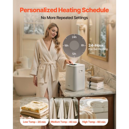 Towel Warmer Bucket 20L Heated Towel Warmer with LED Dispaly Large Blanket