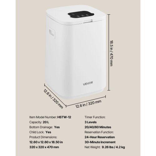 Towel Warmer Bucket 20L Heated Towel Warmer with LED Dispaly Large Blanket