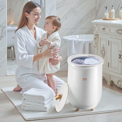 Towel Warmer Bucket 20L Heated Towel Warmer with LED Light Large Blanket