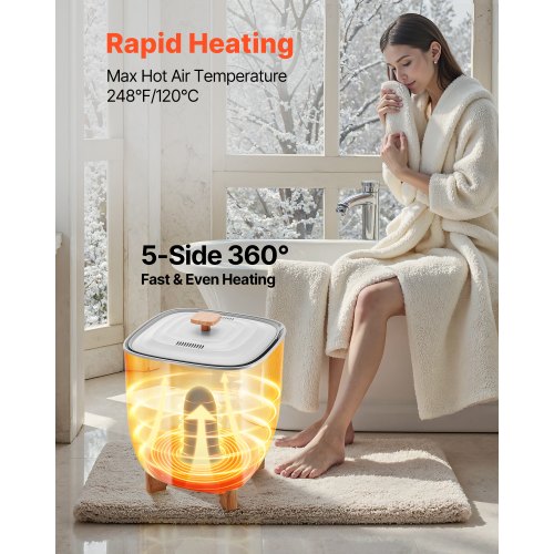 Towel Warmer Bucket 25L Heated Towel Warmer with LED Display Large Blanket