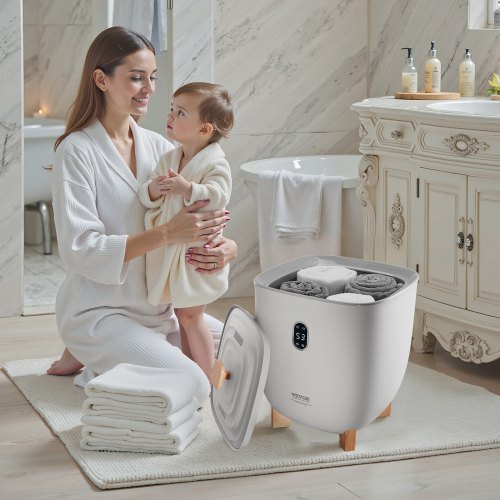 Towel Warmer Bucket 25L Heated Towel Warmer with LED Display Large Blanket