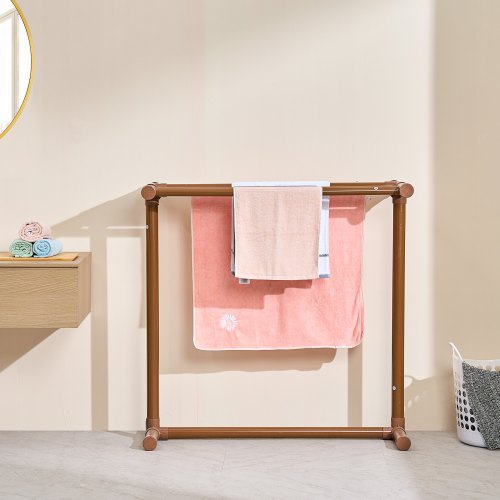 Towel Rack 5 Bars Outdoor PVC Towel Holder Floor Standing Pool Towel