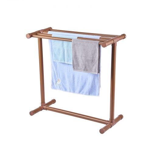 Towel Rack 5 Bars Outdoor PVC Towel Holder Floor Standing Pool Towel