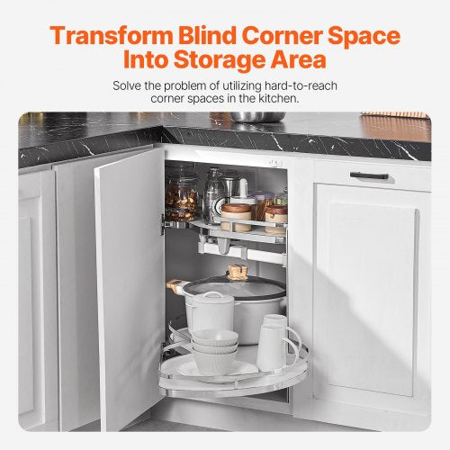 Swing Right Blind Corner Cabinet Pull Out Organizer for 36 inch Width Blind