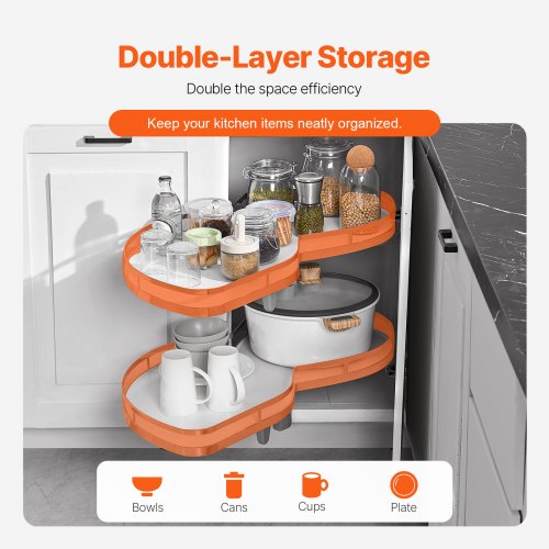 Swing Left Blind Corner Cabinet Pull Out Organizer for 36 inch Width Blind