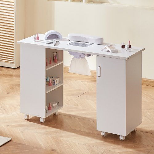 Manicure Table Nail Table Station with Electric Dust Collector Moveable