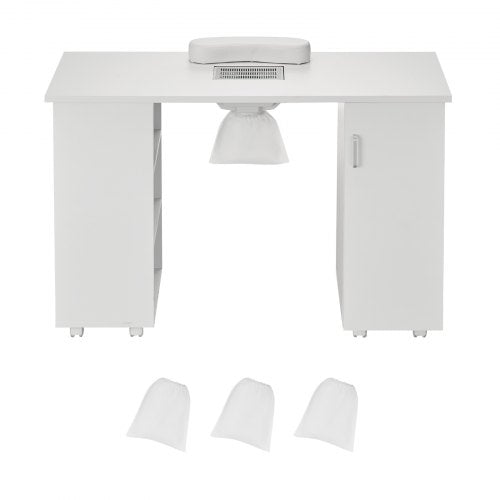 Manicure Table Nail Table Station with Electric Dust Collector Moveable