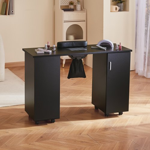 Manicure Table Nail Table Station with Electric Dust Collector Moveable