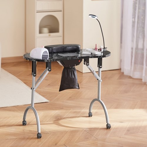 Portable Manicure Table Foldable Nail Table with Electric Dust Collector