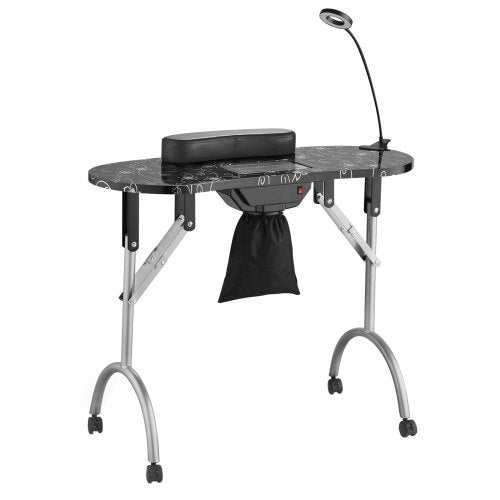 Portable Manicure Table Foldable Nail Table with Electric Dust Collector