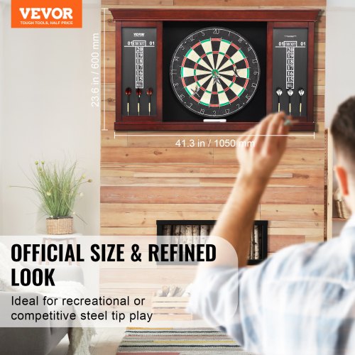 Dartboard and Cabinet Set ReadytoPlay Bundle Official Size Dartboard