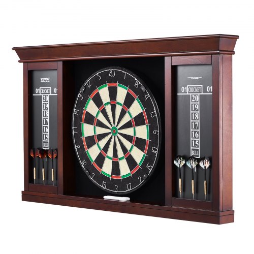 Dartboard and Cabinet Set ReadytoPlay Bundle Official Size Dartboard