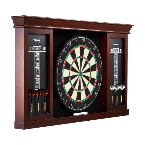Dartboard and Cabinet Set ReadytoPlay Bundle Official Size Dartboard