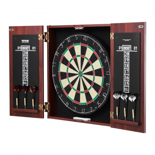 Dartboard and Cabinet Set ReadytoPlay Bundle Official Size Dartboard