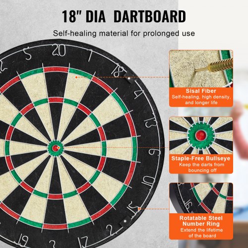 Dartboard and Cabinet Set ReadytoPlay Bundle Official Size Dartboard